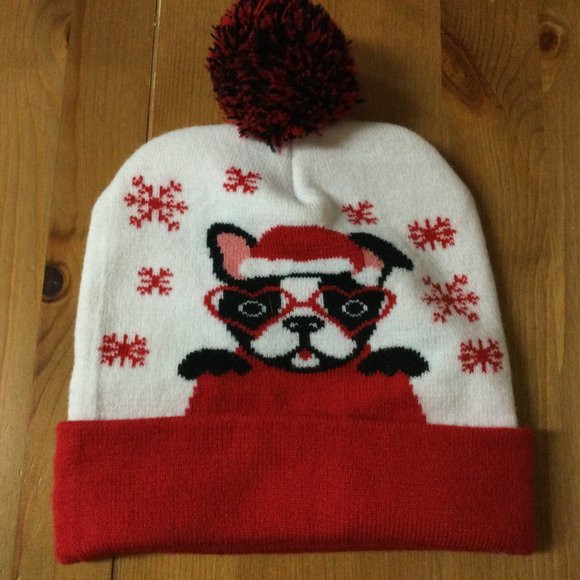 Santa Paws Lighted Twinkle Lights Bull Dog O/S Christmas - Picture 3 of 6